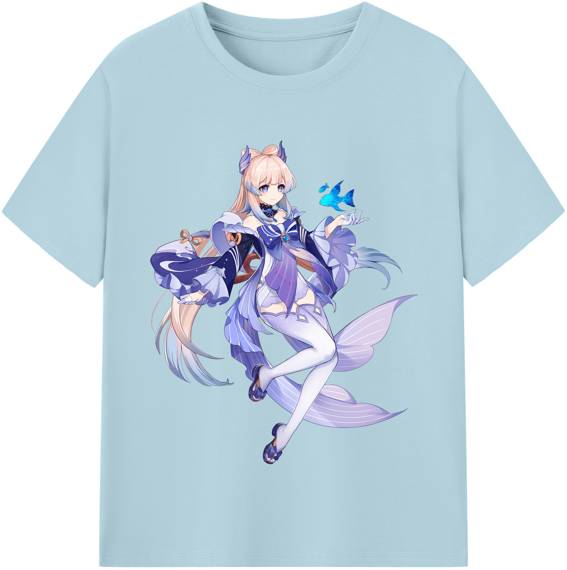 げんし神 珊瑚宮心海 サンゴノミヤ・ココミ genshin Sangonomiya Kokomi 綿100％半袖Tシャツ（フロントプリント）